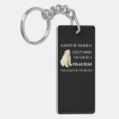 grappig polair beer zijn altijd zelf beren sleutelhanger (Voorkant Links)