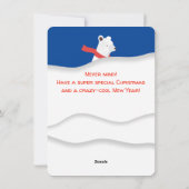 Grappig polar beer uit de keuken van Kerstmis Feestdagenkaart (Achterkant)