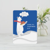 Grappig polar beer uit de keuken van Kerstmis Feestdagenkaart (Staand voorkant)