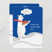 Grappig polar beer uit de keuken van Kerstmis Feestdagenkaart (Voorkant / Achterkant)