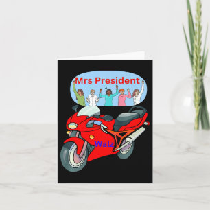 Grappig politiek biker leven mevrouw President mot Kaart