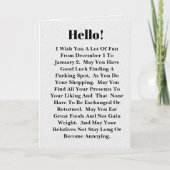 Grappig politiek correct vakantie begroeting Kaart (Voorkant)