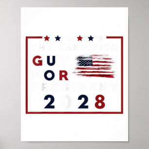 Grappig Politiek De Sandwich Guy voor President 20 Poster