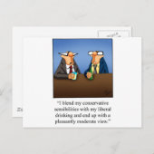 Grappig politiek en Drink Cartoon Gift! Briefkaart (Voorkant / Achterkant)