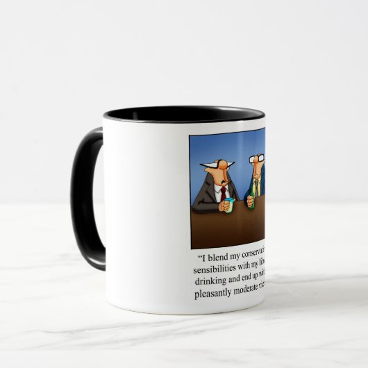 Grappig politiek en Drink Cartoon Gift! Mok (Voorkant links)