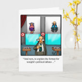 Grappig politiek humor Wenskaart Kaart (Gele Bloem)