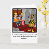 Grappig politiek humor Wenskaart Kaart (Gele Bloem)