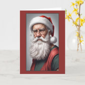 Grappig politiek incorrect Kerstman vrolijk kerstf Kaart (Gele Bloem)