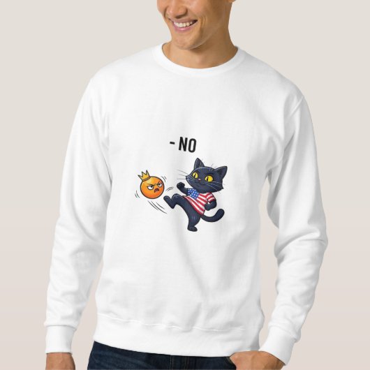 Grappig politiek meme zonder kat ontwerp trui (Voorkant)