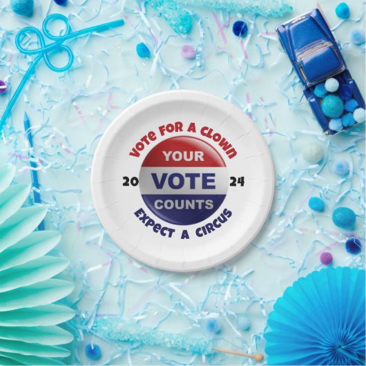 Grappig Politiek Quote Rood Wit Blauw Papier Bord (Feest)