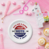 Grappig Politiek Quote Rood Wit Blauw Papier Bord (Feest)