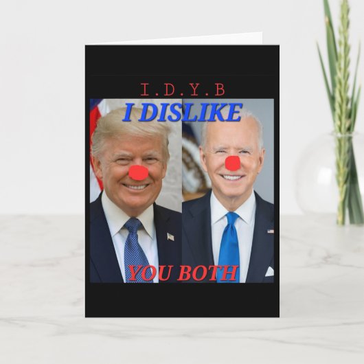 Grappig Politiek Trump Biden Clowns Ontwerp  Kaart (Voorkant)