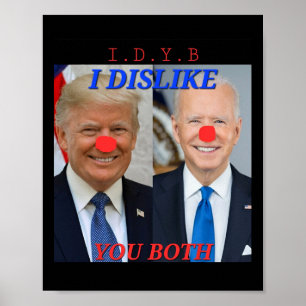 Grappig Politiek Trump Biden Clowns Ontwerp Poster