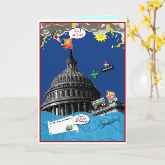 Grappig Politiek wenskaart voor progressives Kaart (Gele Bloem)