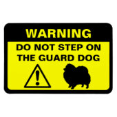 Grappig Pommerse waakhond waarschuwingsbord Magneet (Horizontaal)