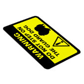 Grappig Pommerse waakhond waarschuwingsbord Magneet (Rechterzijde)