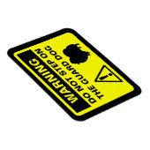 Grappig Pommerse waakhond waarschuwingsbord Magneet (Rechterzijde)
