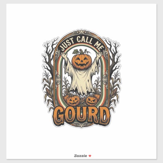 Grappig Pomp Shirt Vintage Gravure Halloween Co Sticker (Vel)