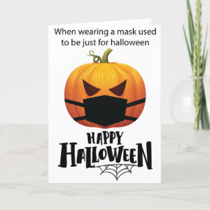 Grappig pompoen 2020 Happy Halloween Feestdagen Kaart