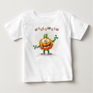 Grappig pompoen Halloween peuter Baby T-shirt