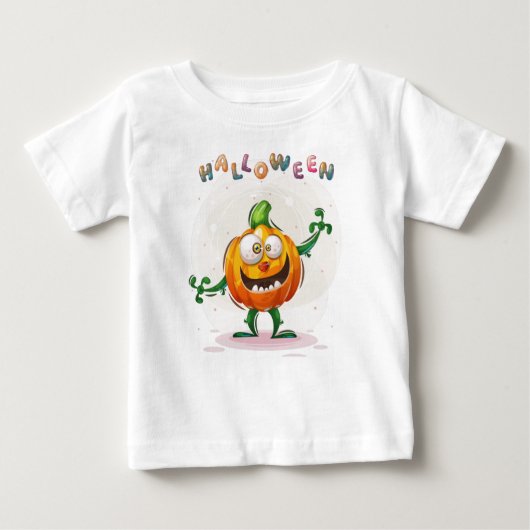 Grappig pompoen Halloween peuter Baby T-shirt (Voorkant)