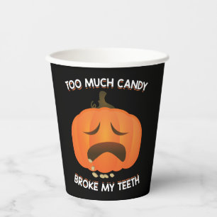 Grappig pompoen Halloween Snoep cadeau Papieren Bekers
