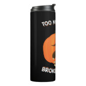 Grappig pompoen Halloween Snoep cadeau Thermosbeker (Gedraaid links)
