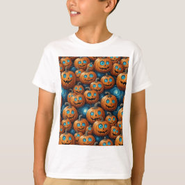 Grappig pompoen Halloween T-shirt voor kinderen