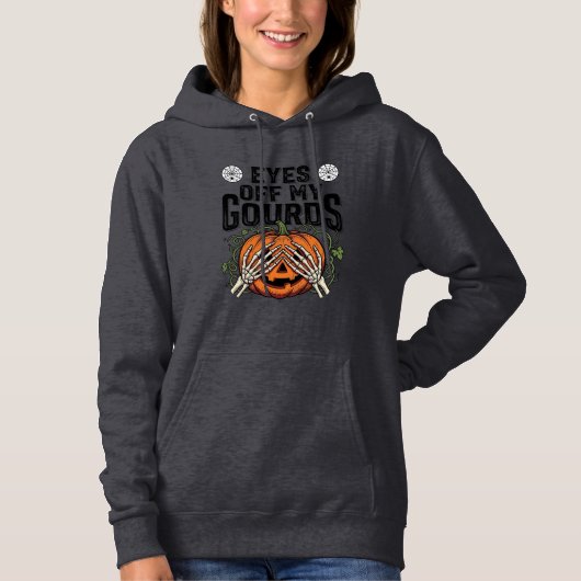 Grappig Pompoen Shirt Kijk Weg van Mijn Pompoenen  (Voorkant)