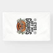 Grappig Pompoen Shirt Ogen Weg Van Mijn Pompoenen Spandoek (Horizontaal)