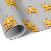Grappig Pompoenpatroon Inpakpapier (Rol Hoek)
