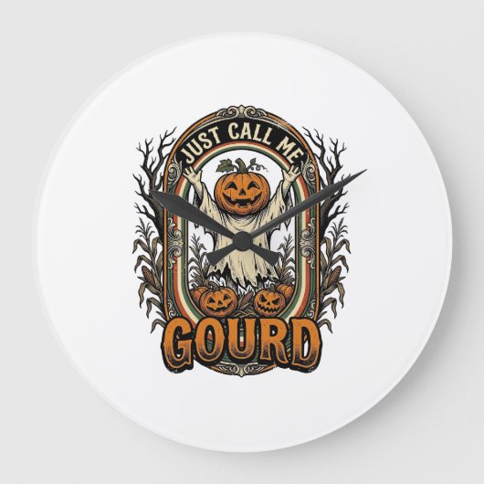 Grappig Pompomshemd Vintage Gravure Halloween Co Grote Klok (Voorkant)