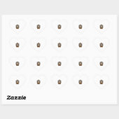 Grappig Pompomshemd Vintage Gravure Halloween Co Hart Sticker (Vel)