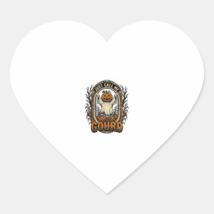 Grappig Pompomshemd Vintage Gravure Halloween Co Hart Sticker