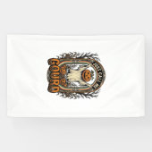 Grappig Pompomshemd Vintage Gravure Halloween Co Spandoek (Horizontaal)