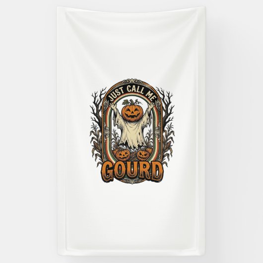 Grappig Pompomshemd Vintage Gravure Halloween Co Spandoek (Verticaal)