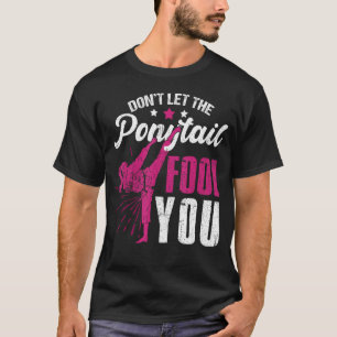 Grappig Ponytail Meisje Karate Taekwondo Judo Kick T-shirt