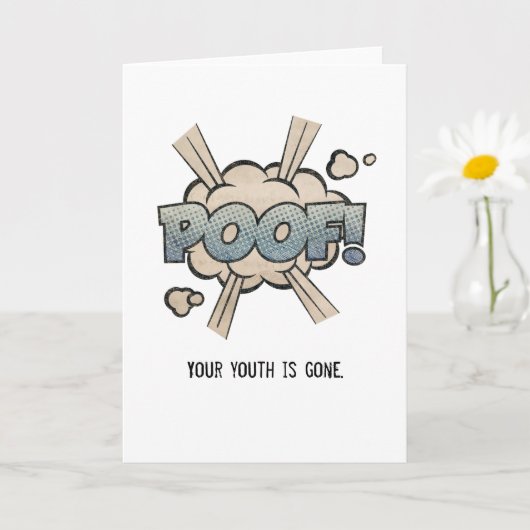 Grappig Poof! Kaart voor jongerengone Birthday (Kleine Plant)