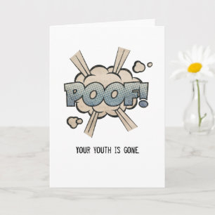 Grappig Poof! Kaart voor jongerengone Birthday