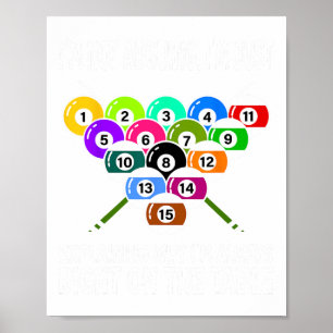 Grappig Pool Biljart Mannen Vrouwen Biljart Speler Poster