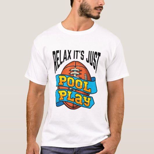 Grappig Pool Play Tournament Flag Touch Football T-shirt (Voorkant)