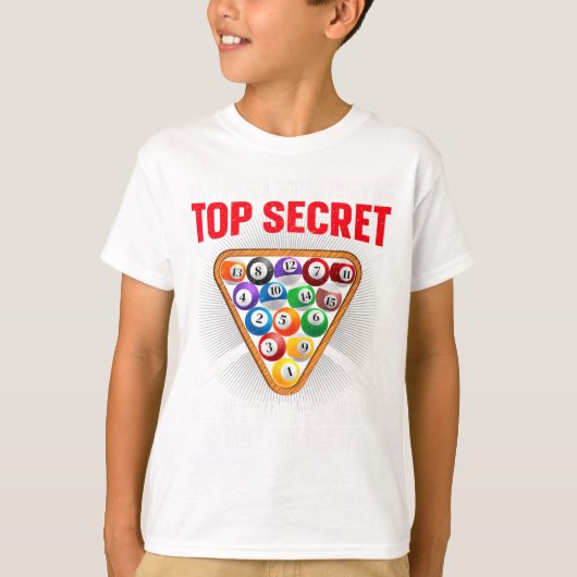 Grappig Pool Player Design voor mannen Vrouwen 8 B T-shirt (Voorkant)
