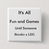 grappig, poot, goed. vierkante button 5,1 cm (Voorkant)