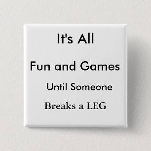grappig, poot, goed. vierkante button 5,1 cm