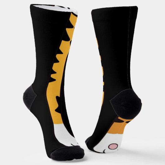 Grappig pootje poten poten Sokken Knie Dier (Gebogen)