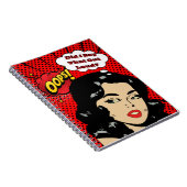 Grappig Pop Art geïnspireerd ontwerp Notitieboek (Rechterzijde)