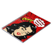 Grappig Pop Art geïnspireerd ontwerp Notitieboek (Linkerzijde)