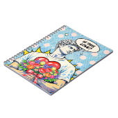 Grappig Pop Art Liefdesnotitieboek Notitieboek (Linkerzijde)