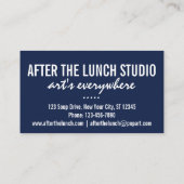 Grappig Pop-artiest, uniek aanpasbaar Visitekaartje (Achterkant)