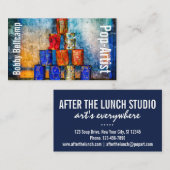 Grappig Pop-artiest, uniek aanpasbaar Visitekaartje (Voorkant / Achterkant)